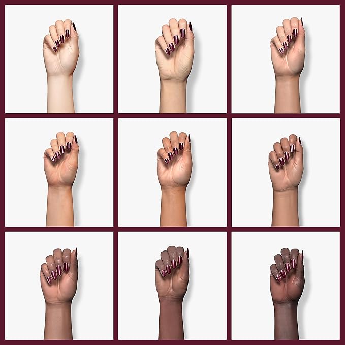 Beetles Burgundy Red Gel Polish - 15ML/0.51Fl Oz, Burgundy Dark Red Gel Nail Polish, Soak Off UV LED Lamp Wine Color Nails Art, Long-Lasting Manicure Salon DIY Home Gifts for Woman