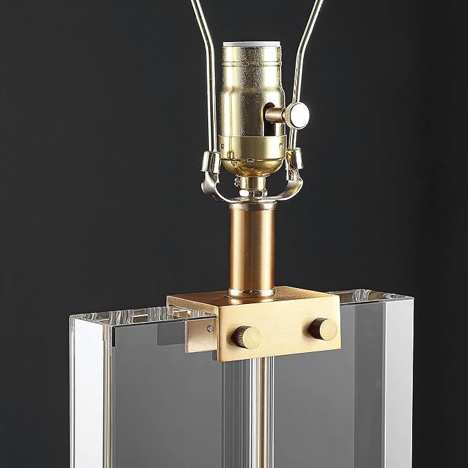 SAFAVIEH Couture Lighting Collection Maddock Crystal 26-inch Bedroom Living Room Home Office Desk Nightstand Table Lamp (LED Bulb Included)