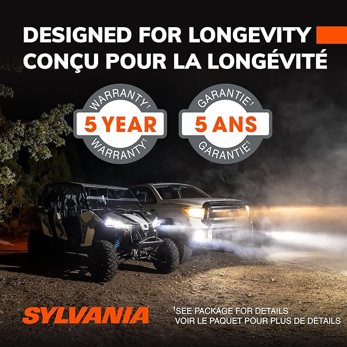 Sylvania 9007 LED Powersport Headlight Bulbs for Off-Road Use or Fog Lights - 2 Pack