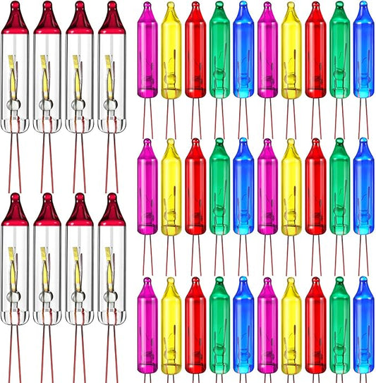 Ganeen Christmas Replacement Mini Incandescent String Light Bulbs Wire Flasher Bulbs 2.5 V 3.5 V Incandescent Flasher Bulbs, Christmas Lights Decor for Home Bedroom Xmas Tree(Multicolor, 248 Pcs)