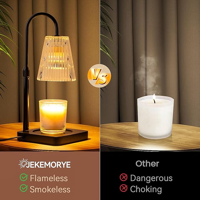 Candle Warmer Lamp with Timer - Electric Melter Candles Lamp Dimmable Heater