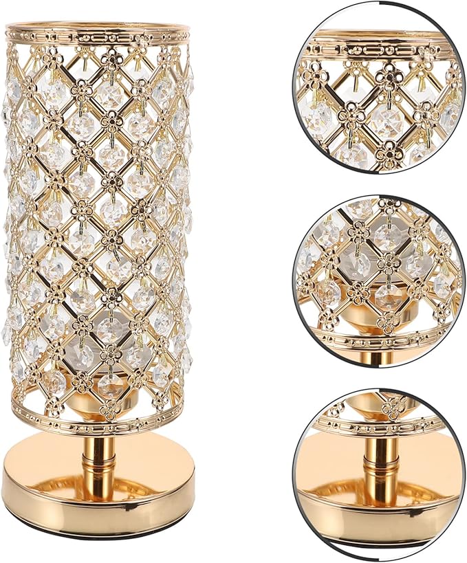 1pc Creative Crystal Table Lamp for Living Room Elegant Desk Light Adornment Warm Ambiance Touch Control Accent for Bedroom and Home Decor
