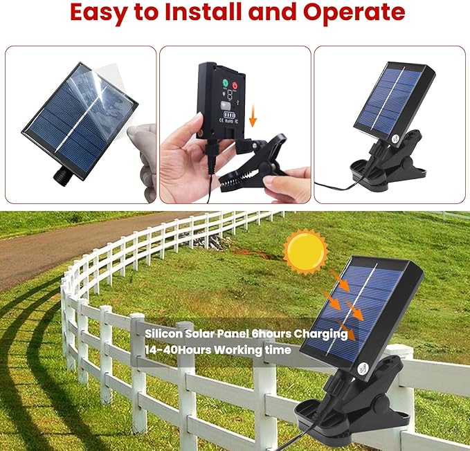 KISUFU 12V COB LED Strip Light with Solar Panel, 320LEDs/m IP68 Waterproof Flexible Dimmable Led Lights with Solar USB Controller Clips for Outdoor Garden, Garage, Eaves, Decoration.