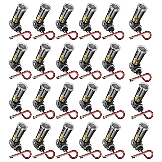Dusk to Dawn Sensor,Greencycle 24PK Photocell Sensor for Outdoor Lights Auto On/Off, Waterproof IP65 Photo Cell for Outdoor Lighting, Flood Light, Lamp Post - Energy Saving & Easy Install