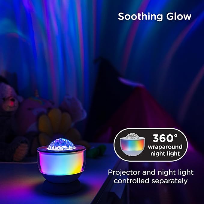 Enbrighten Space LED Galaxy Projector Night Light for Kids Room Decor Mood Lighting Aurora USB Nebula Lamp for Bedroom Nursery Game Room