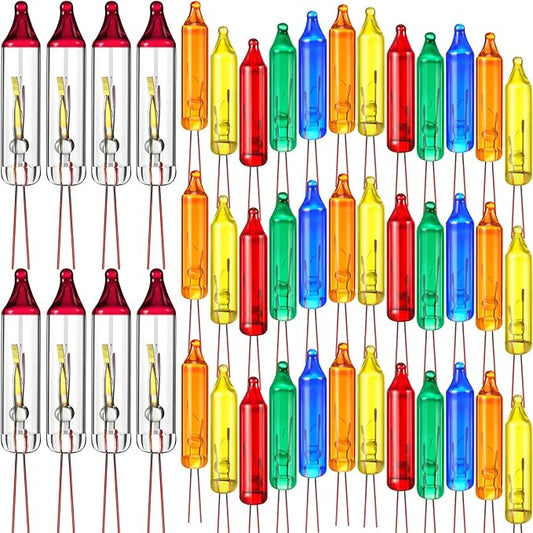 Ganeen Christmas Replacement Mini Incandescent String Light Bulbs Wire Flasher Bulbs 2.5 V 3.5 V Incandescent Flasher Bulbs, Christmas Lights Decor for Home Bedroom Xmas Tree(Vibrant Color, 496 Pcs)