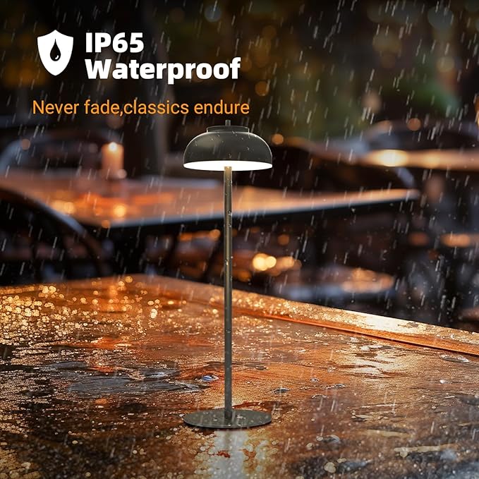 2 Pack Led Cordless Table Lamps Rechargeable,Table Lights Battery Operated-IP65 Waterproof-for Outdoor Patio/Restaurants/Home/Dinner/Table Lighting-Touch Control & Dimmable