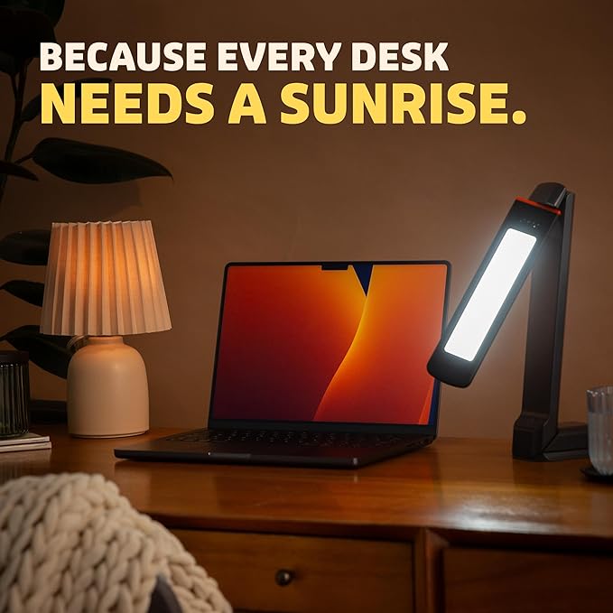 Circadian Optics Lumos 2.0 Light Therapy Desk Lamp | As Seen On Shark Tank | 10,000 LUX UV-Free Full-Spectrum LEDs | Adjustable Portable Folding Sunlight Lamp for Seasonal Blues, Focus, Energy & Sleep