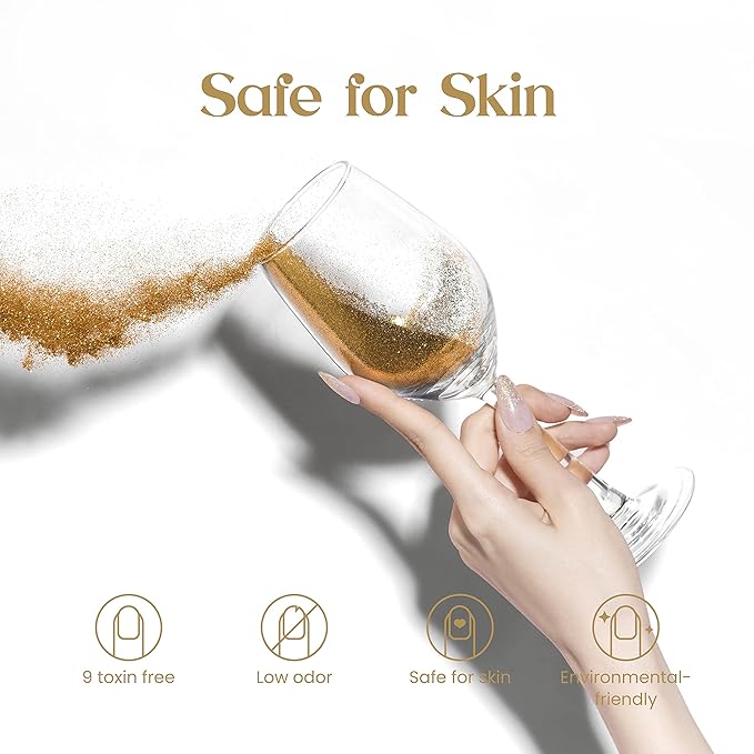 Beetles Gold Gel Polish 15ml Champagne Gold Glitter Flashy Color Gel Nail Polish Uv LED Nail Lamp Nail Art Manicure Salon DIY Home Gifts for Her