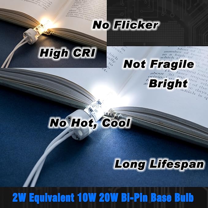 G4 LED Bulb RV Camper Replacement 2W Equivalent 10W-20W T3 Halogen AC/DC 12V 6000K Daylight White G4 JC Type Bi-Pin Base Bulb for Boat Trailer Under Cabinet Light Landscape Stair Lighting,10 Pack