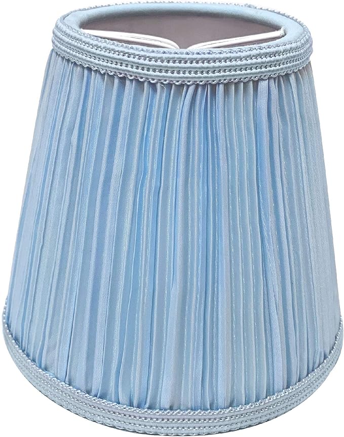 Royal Designs, Inc. CS-1057-5BLU Designer Mushroom Pleat Empire Chandelier Lamp Shade, 3 x 5 x 4.5, Blue