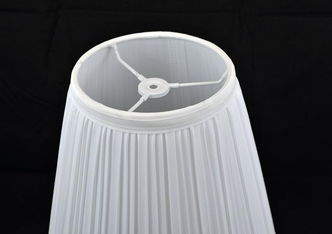 Urbanest Off White Mushroom Pleated Hardback Lamp Shades, Set of 2, 5x9x8.5 Inch (Spider)