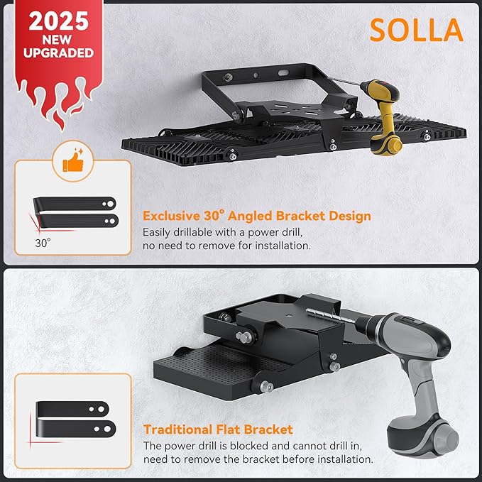 600W 2025 Plus New Upgraded LED Outdoor Flood Light, 15000LM 6000K Daylight White IP66 Waterproof, Stadium Lights, 3 Heads Adjustable Outdoor Floodlight Security Lights for Yards, Patios, Street