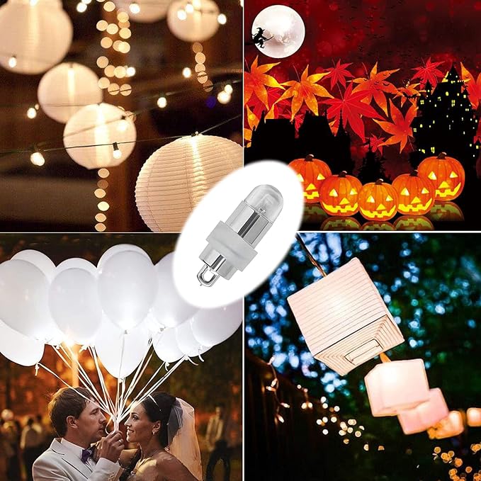 Yizhet 30-Pack LED Lights, Mini Battery Powered LED Party Lights for Paper Lanterns Floral Decoration Indoor Outdoor Patio Wreath Garden Wedding Party (Multicolor)