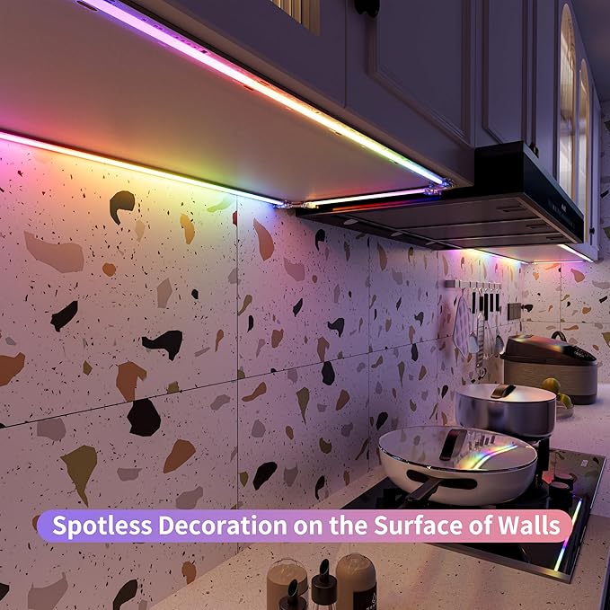 PAUTIX RGB Smart IC COB LED Strip Light Addressable 32.8ft/10m,UL-Listed 24V Color Flowing Strip Light Multicolor Flexible Tape Light for TV,Bedroom,Party DIY Decoration(Without Controller&Adapter)