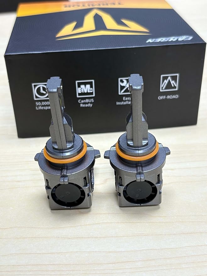 Latest 9006/HB4 Light Bulbs, 55,000LM Brightness, 6500K Cool White, 1:1 Halogen Size 9006 Light Conversion Kits, Plug-N-Play, No Adapter Required,IP68 Waterproof, Pack of 2