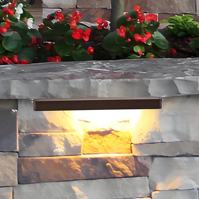 Low Voltage LED Step Lights 4 Pack, 12.25 Inch Landscape Lighting for Deck, Stairs & Pathway, 5CCT Adjustable 2700K-6500K, Waterproof Outdoor Retaining Wall & Paver Lights, 12V 5W High Brightness
