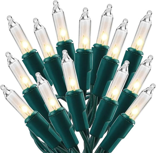 Christmas Lights, 150 Count 33 FT Christmas Mini String Lights, Green Wire Fairy Lights, 120V UL Certified Connectable Xmas Tree Light for Patio, Holiday, Party, Outdoor Indoor Decoration, Warm White