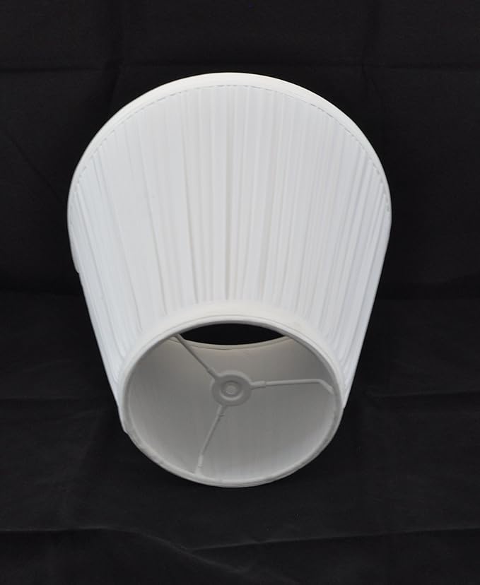Urbanest Off White Mushroom Pleated Hardback Lamp Shades, Set of 2, 5x9x8.5 Inch (Spider)