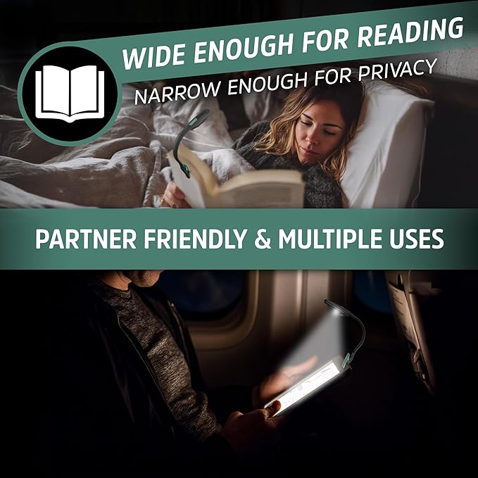 Energizer Flex-R LED Rechargeable Book Lights for Reading at Night, Reading Light with Warm LED Color, Long-Lasting and Lightweight Reading Lamp