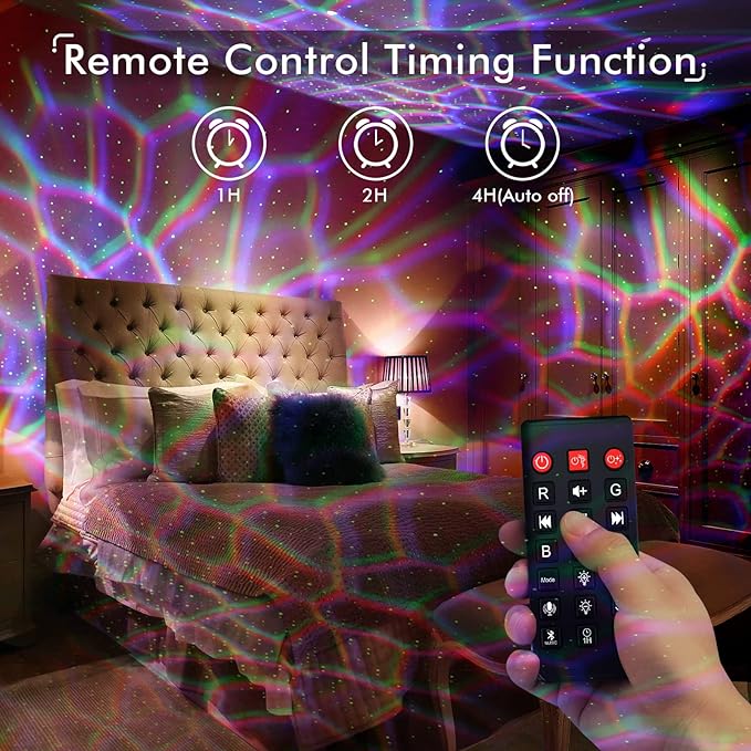 Rossetta Galaxy Projector, Star Projector Light for Bedroom, Bluetooth Speaker and 8 White Noise, Night Light Projector for Kids Adults Game Room, Home Theater, Ceiling, Christmas, Room Decor