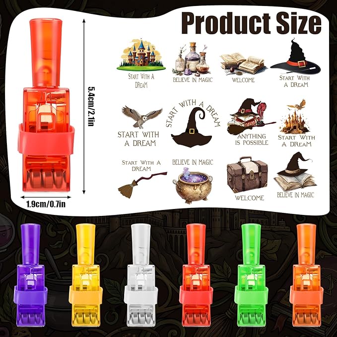 Tuanse 36 Pcs Magical Wizard Finger Lights, Glow in The Dark Finger Lights Bulk, Wizard Theme Party Favors for Kids, Goodie Bag Stuffers, Classroom Rewards Prizes, Birthday & Fantasy Celebration Decor