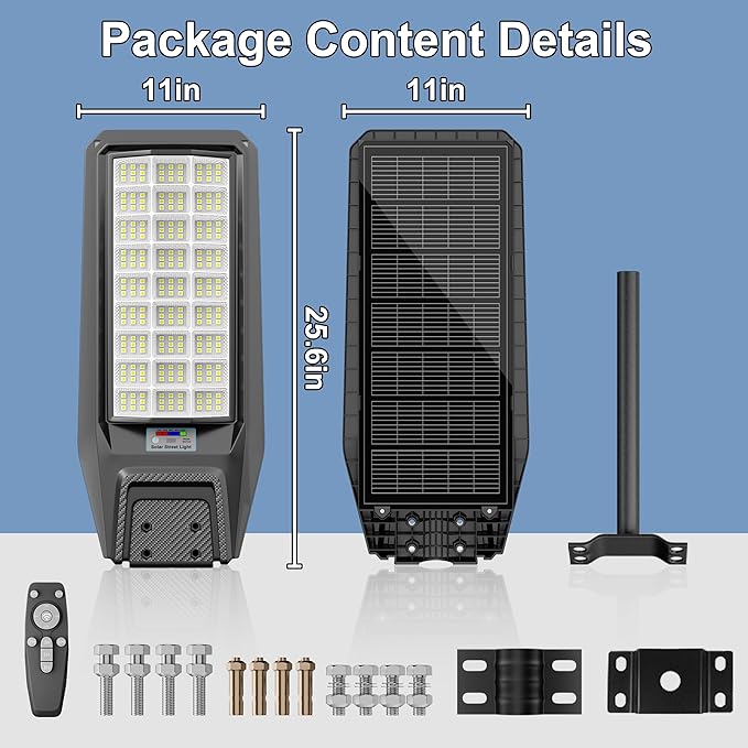 loyoele Solar Street Light Outdoor Waterproof Dusk to Dawn, 9000W Solar Parking Lot Lights Commercial Large Outdoor Flood Light Heavy Duty Solar Power with Motion Sensor for Yard Garden