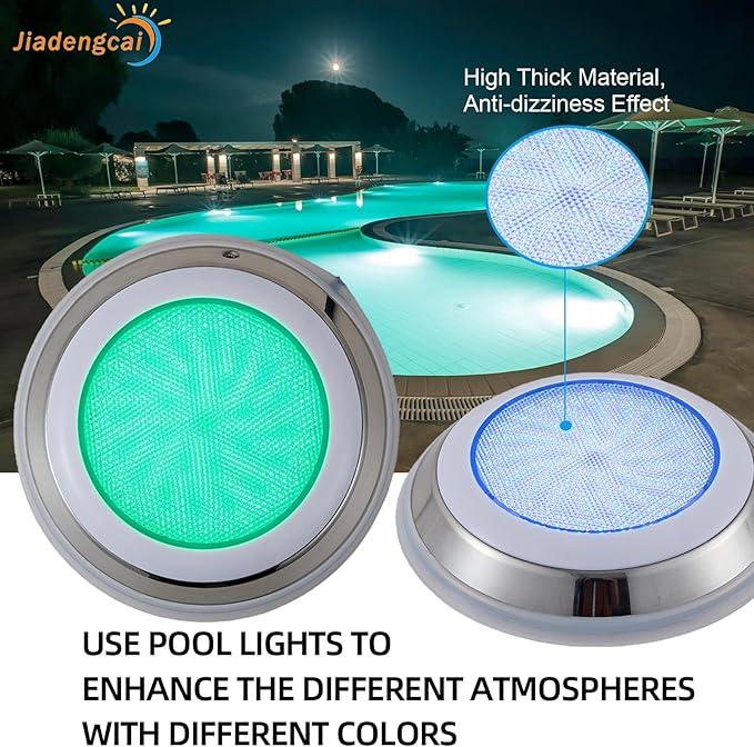 11.81in LED Pool Light Color Change for Inground Pool, Underwater Wall-Mounted Pond Light Submersible RGB Led Light Swimming Pool Light 12V 36W with Remote IP68 Waterproof