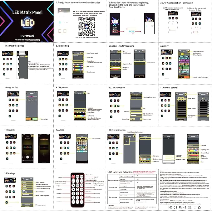 1 Pack 6.8"x2.75" LED Devil Eyes Light Sign for Cars, Ojos Led para Carro, Remote/App Control, USB-Powered Flexible Panel, Custom Dynamic Patterns for Windows of Cars SUVs Small Medium Truck