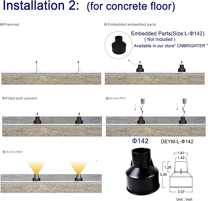 LED In-Ground Well Lights Anti-Glare,3W 12V-24V DC, IP67 Waterproof Recessed Lamp,Buried Underground Outdoor Landscape Lighting,Warm White 3000K(3 Watt)