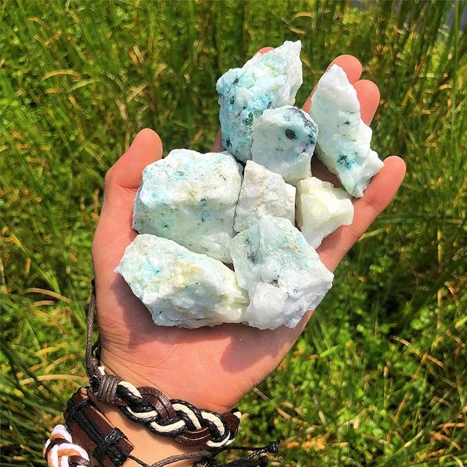 Zenkeeper 1Lb Large Rough Chrysocolla Crystal Bulk Raw Phoenix Stone Natural Crystal Chunks Crystals Healing Stones