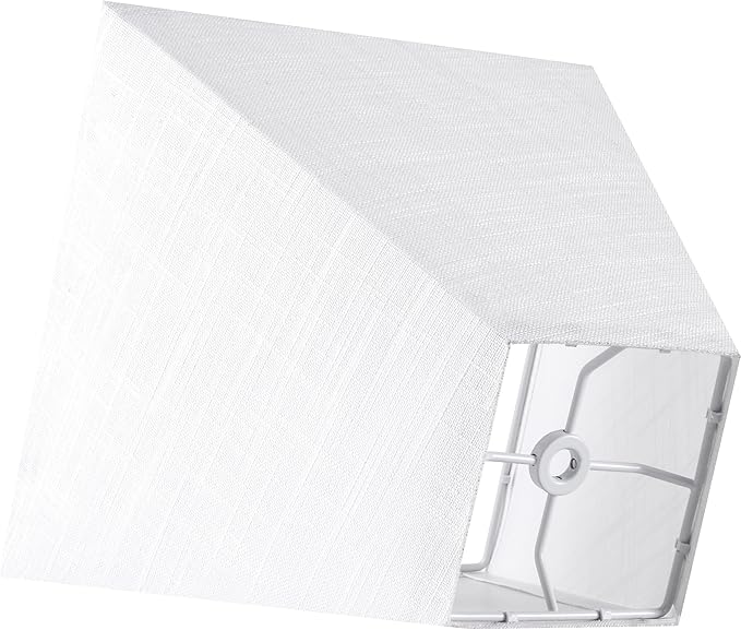 2 Pack 4"×9" × 8.3”inches Spider Small Square Lampshades for Wall Lamps Table Lamps Floor Lamps-Wall Mount Lamp Shade White Texture Lampshades Replacement for Bedroom By GO&SO