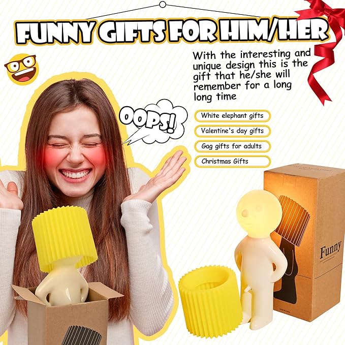 Bedside Night Light,Birthday Christma-s Gifts for Men Women Boyfriend Girlfriend Husband Wife,White Elephant Gifts for Adults,Mens Gifts,Valentines Day Gifts for Him Her,Anniversary Funny Gag Gifts