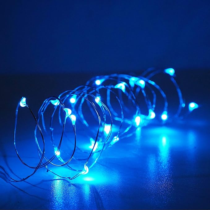15 Pack 30 LED Micro Starry String Lights Battery Operated(Included),Fairy Waterproof Silver Wire Lights,for DIY Party Garden Wedding Table Indoor&Outdoor Decorations