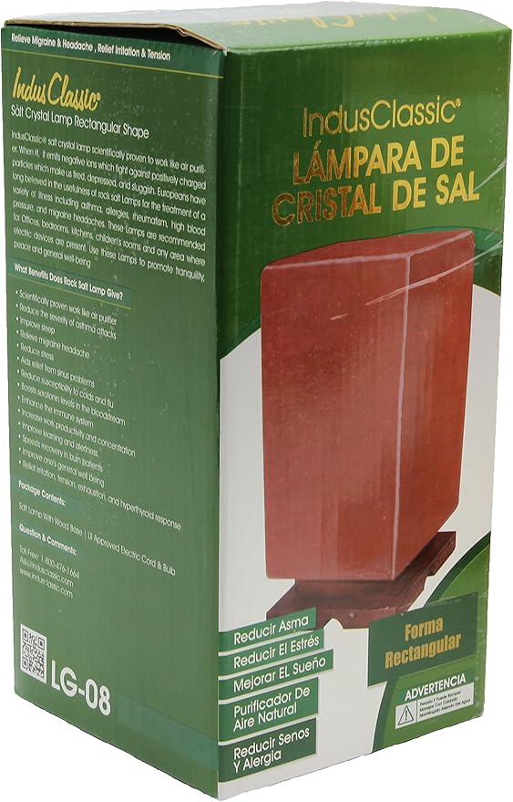 LG-08 Rectangular Shape Himalayan Crystal Salt Lamp