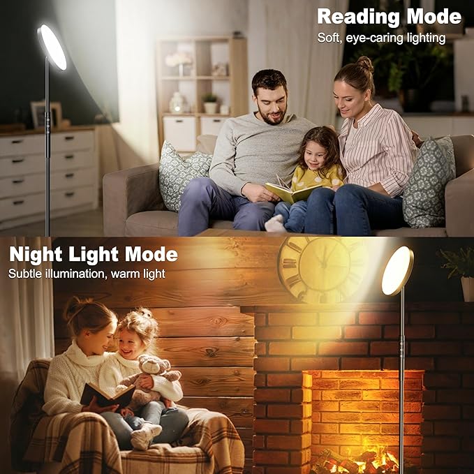 RGB Torchiere Floor Lamps for Living Room, 3600LM 36W Bright LED Standing Lamp with Remote, Modern Color Changing Tall Lamp with Stepless Dimming, 69" Corner Floor Lamp for Bedroom, Office