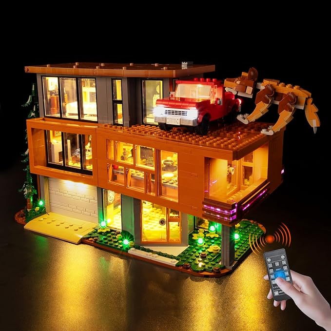 BrickSoul Advanced RC Light Kit for Lego 21354 Twilight The Cullen House Building Set | Upgraded Wireless ON/Off & Dimming & Zonal Lighting with Hidden Cable Tech (21354 Set NOT Included)