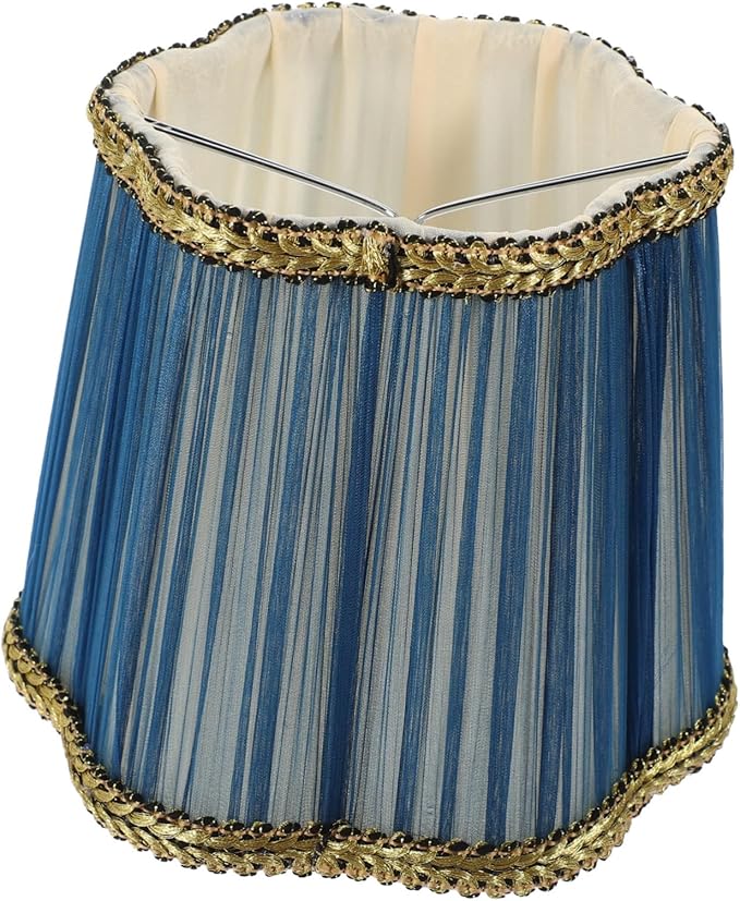 Cabilock Clip Lampshade Cover Pleated Light Bulb Cover for Table Lamps Replacement for Indoor Decor Easy Installation