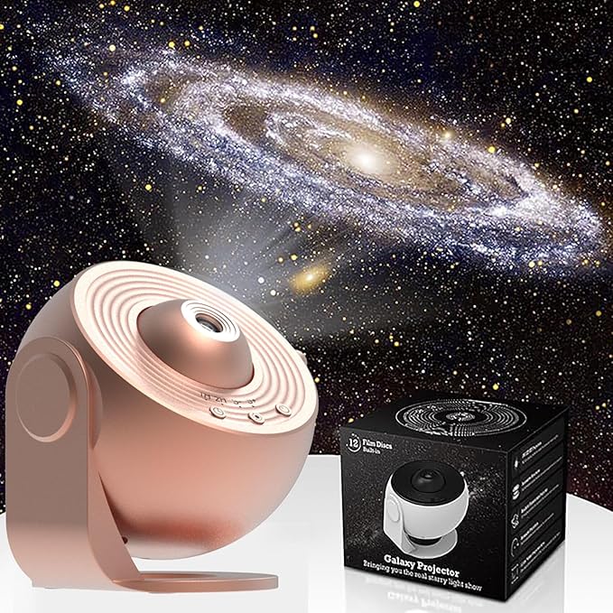 Planetarium Projector for Bedroom, Star Galaxy Light Projector with Nebula Milky Way, LED Night Light for Ceiling with Timer, Mood Lighting for Adults Kids Teens, Home Theater (Rose Gold)