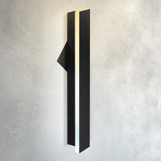 ASD LED 24" Long Wall Mount Light Fixture, Outdoor & Indoor Linear Sconce | 3CCT, Dimmable, Waterproof, Anti-Rust, ETL Listed | 24W 1500LM 3000-5000K 100-277V | Exterior Porch Lighting | Black