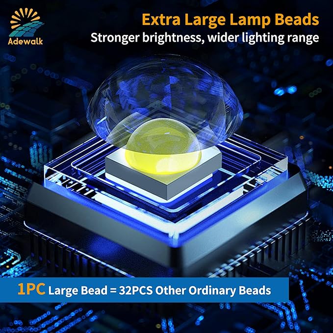 10000W Solar Street Light Outdoor, Commercial Grade Outdoor Solar Lights Dusk to Dawn, Large Panel Pro Outside Light with Motion Sensor and Remote, Solar Parking Lot Lights for Yard, Country 2 Pack