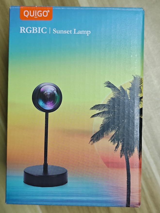 QUIGO Sunset Projector Lamp, 16 Colors Changing with Remote & App Control, Night Light for Bedroom, TikTok Room Decor Aesthetic, Sunrise/Sunset Light