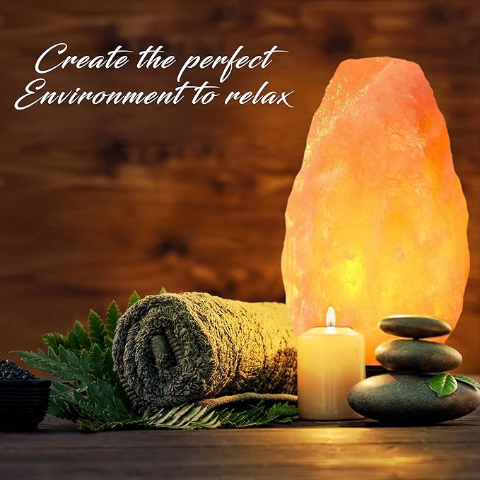 Himalayan Glow Salt Lamp - Multi-Color USB Himalayan Salt Lamp with Dimmer Control | LED Bulb | Plastic Base | Amber Glow, Idle for Gift, Decor & Desk