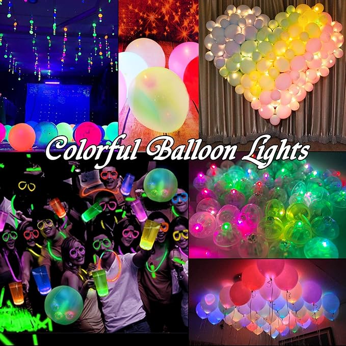 100pcs Pink LED Balloon Light, Mini Tiny Led Light Round Led Ball Lamp for Paper Lantern Balloon Indoor Outdoor Party Event Birthday Party Wedding Decoration Supplies