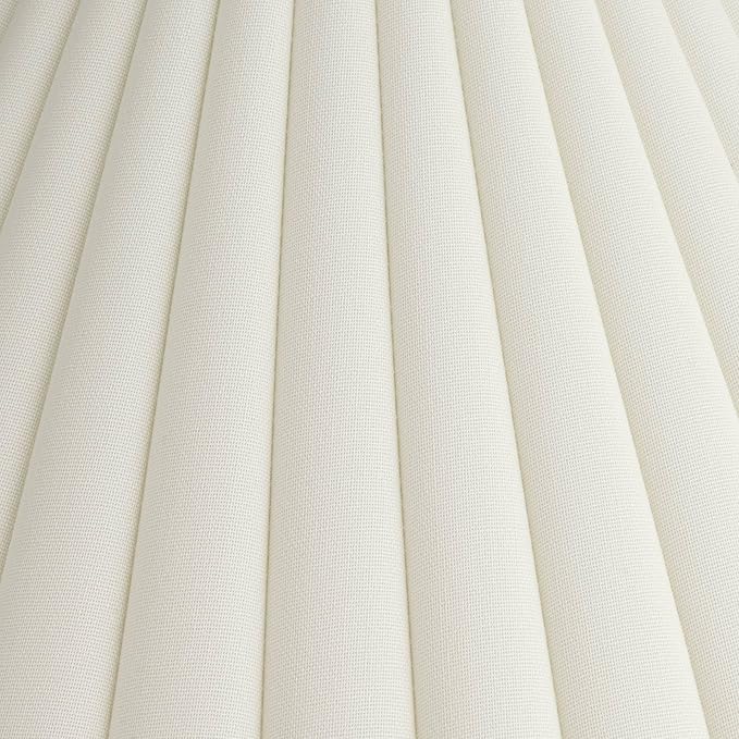 Lamp Shade 6.75" Top x 20.75" Bottom x 10.5" High x 12.5" Slant, 6" Diameter Inside Top x 19.25" Inside Bottom, Large Round Antique White Empire Fabric Box Pleat Spider Harp Finial - Springcrest