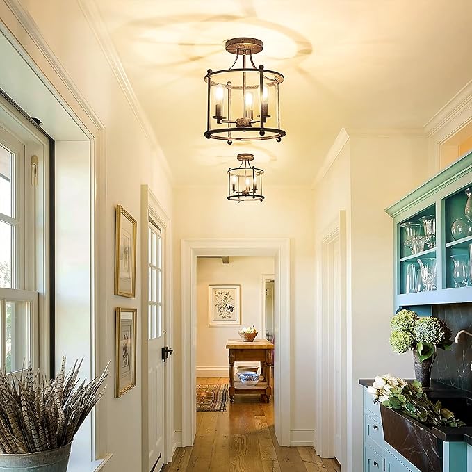 Vintage Edison Bulbs 60W Equivalent 850LM, 6W LED Light Bulb Soft White 3000K, ST58 Filament Lighting E26 Base, Non-Dimmable, Pack of 6