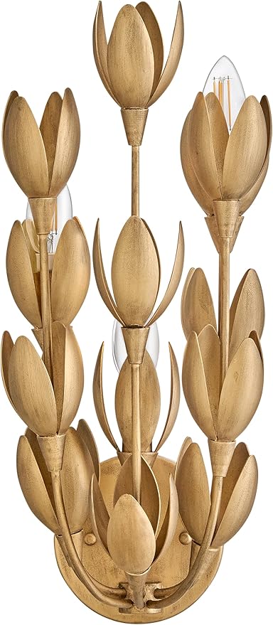 Hinkley Flora Medium Sconce, Burnished Gold