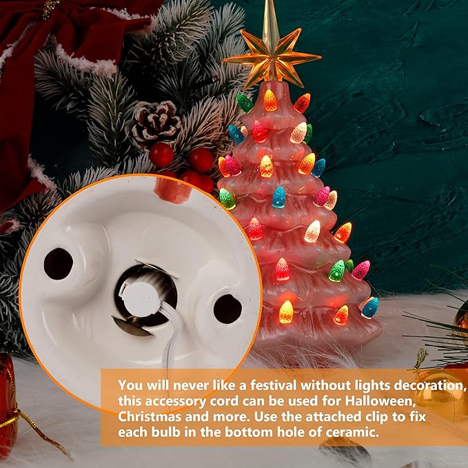 WATERGLIDE 2 Pack Accessory Cord with Clear Bulb, 6 FT UL Listed Replacement Lamp Cord with ON/Off Switch, Perfect for Christmas Village House, Craft Projects, Halloween Holiday Decoration