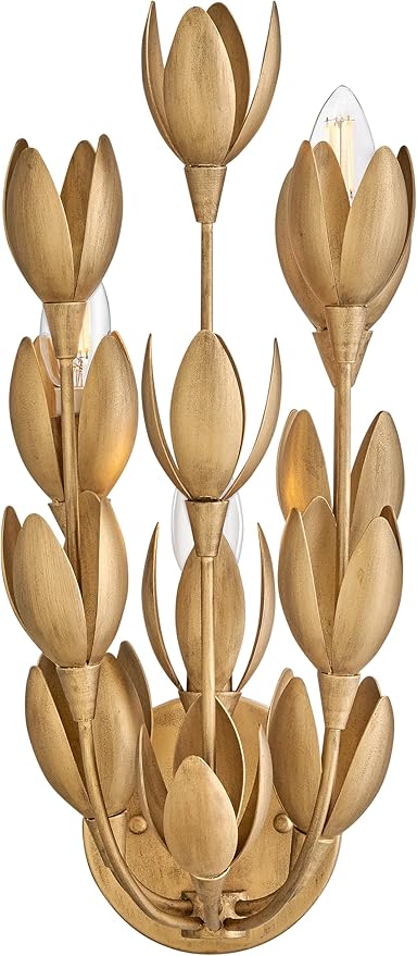 Hinkley Flora Medium Sconce, Burnished Gold