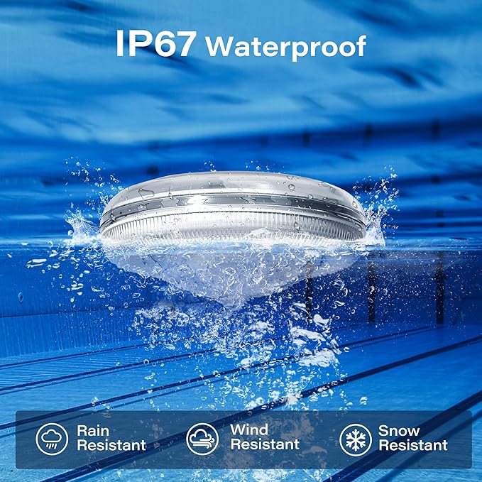 Solar Floating Pool Lights with Remote: 9 Color Modes Timer Function, IPX7 Waterproof Rechargeable LED Lights for Bathtub, Pool Parties Outdoor & Bathroom Decor, 2 Pack